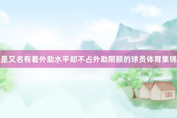 是又名有着外助水平却不占外助限额的球员体育集锦