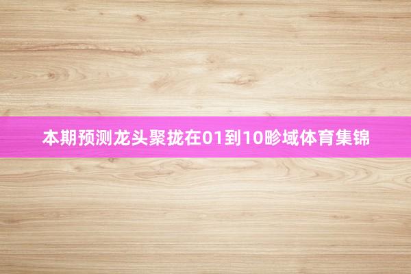 本期预测龙头聚拢在01到10畛域体育集锦