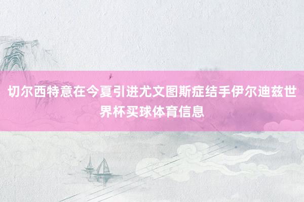 切尔西特意在今夏引进尤文图斯症结手伊尔迪兹世界杯买球体育信息