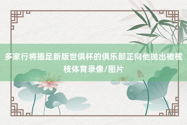多家行将插足新版世俱杯的俱乐部正向他抛出橄榄枝体育录像/图片