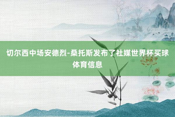 切尔西中场安德烈-桑托斯发布了社媒世界杯买球体育信息