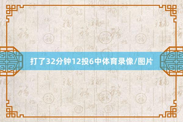 打了32分钟12投6中体育录像/图片