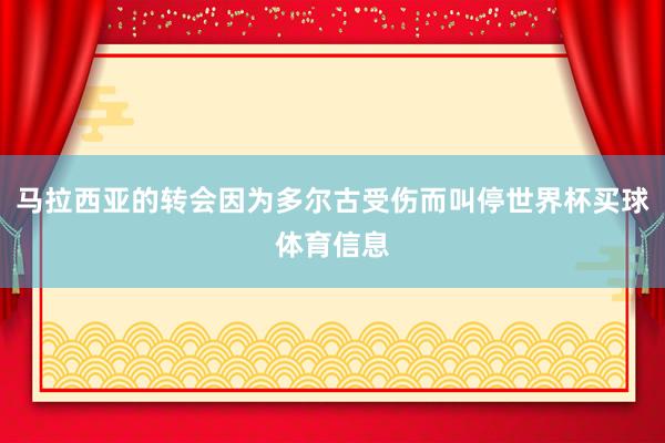 马拉西亚的转会因为多尔古受伤而叫停世界杯买球体育信息