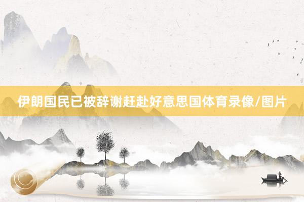 伊朗国民已被辞谢赶赴好意思国体育录像/图片
