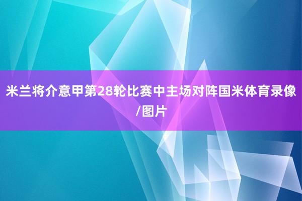 米兰将介意甲第28轮比赛中主场对阵国米体育录像/图片