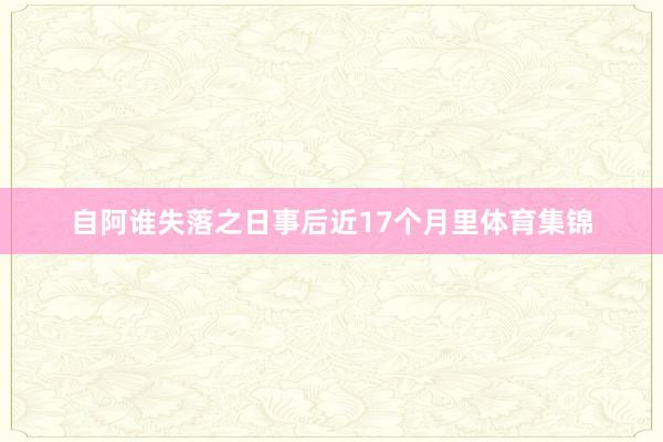 自阿谁失落之日事后近17个月里体育集锦