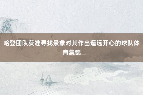哈登团队获准寻找景象对其作出遥远开心的球队体育集锦