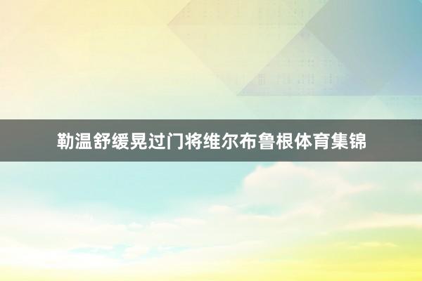 勒温舒缓晃过门将维尔布鲁根体育集锦
